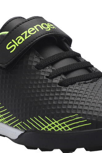 Slazenger CULTURAL Unisex Kids Football Shoes Black - Green - Thumbnail