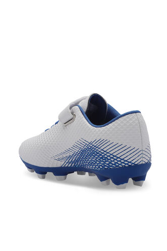 Slazenger CULTURAL Unisex Kids Football Shoes White - Royal Blue - Thumbnail