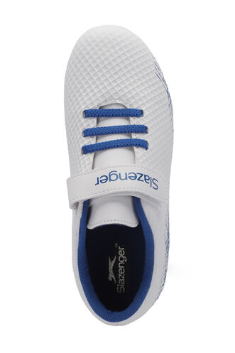 Slazenger CULTURAL Unisex Kids Football Shoes White - Royal Blue - Thumbnail