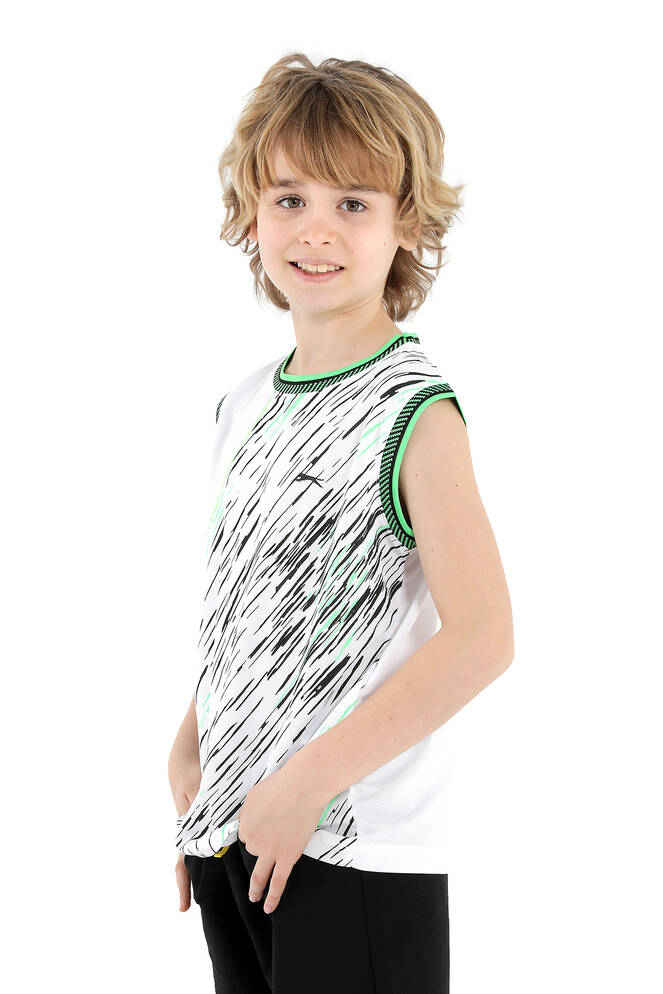 Slazenger DAFINA Boys' Sleeveless T-Shirt White - Green