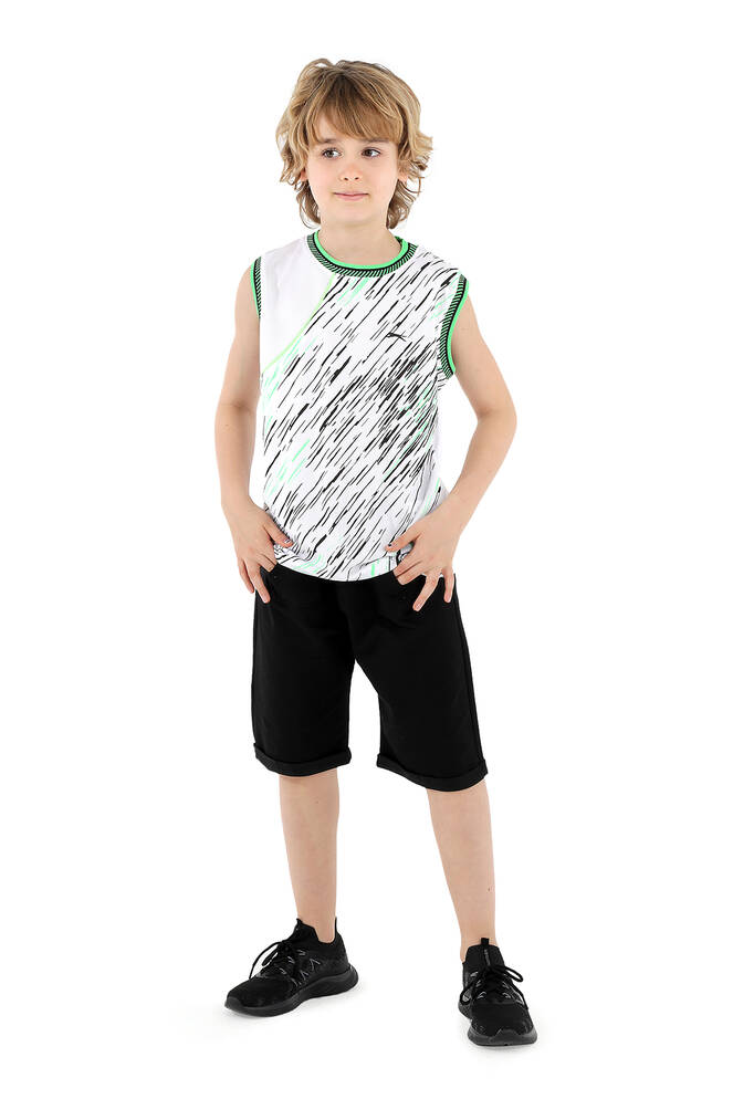 Slazenger DAFINA Boys' Sleeveless T-Shirt White - Green