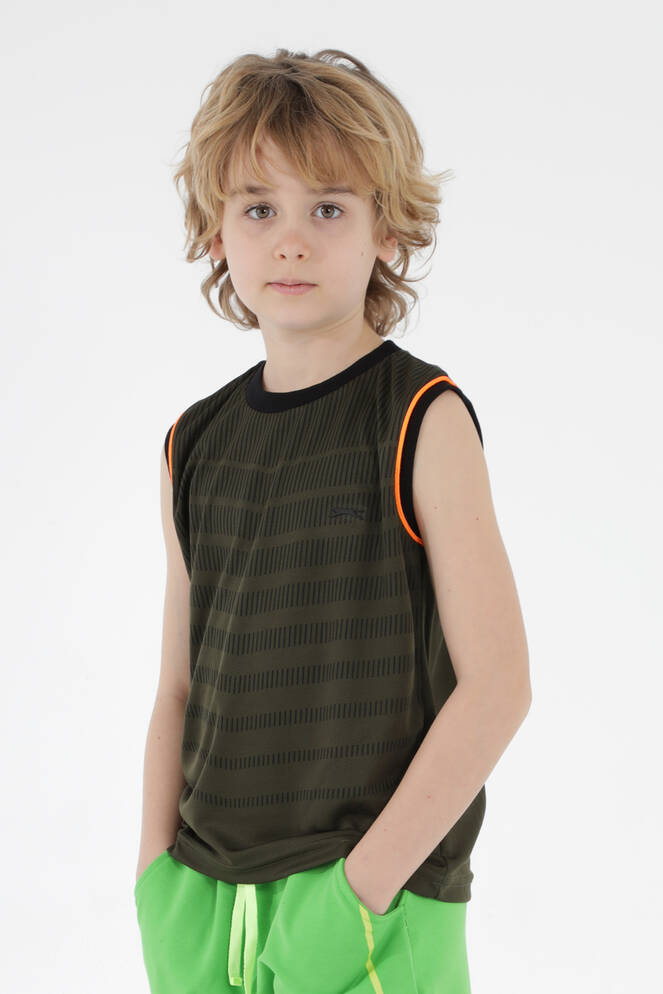 Slazenger DAIVA Boys' Sleeveless T-Shirt Khaki