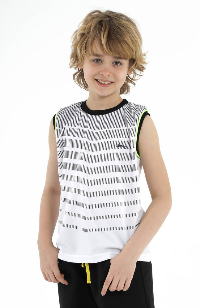 Slazenger DAIVA Boys' Sleeveless T-Shirt White