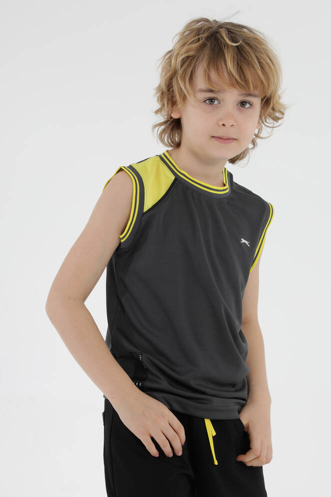 Slazenger DAVE Boys Sleeveless T-Shirt Dark Grey