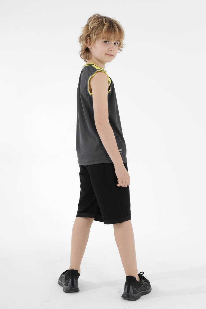 Slazenger DAVE Boys Sleeveless T-Shirt Dark Grey