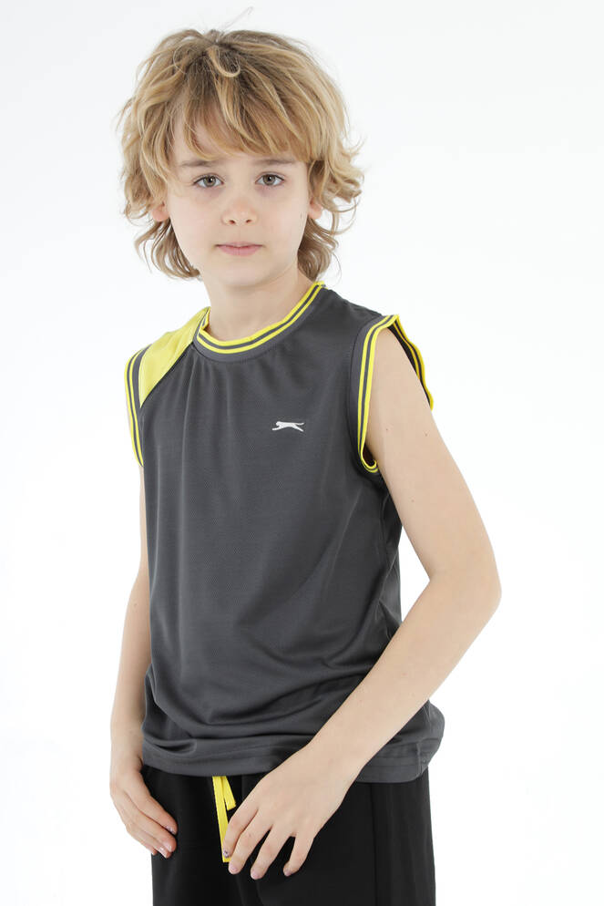 Slazenger DAVE Boys Sleeveless T-Shirt Dark Grey