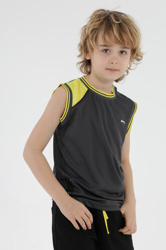 Slazenger - Slazenger DAVE Boys Sleeveless T-Shirt Dark Grey