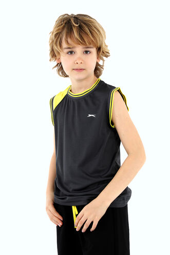 Slazenger DAVE Boys Sleeveless T-Shirt Dark Grey - Thumbnail