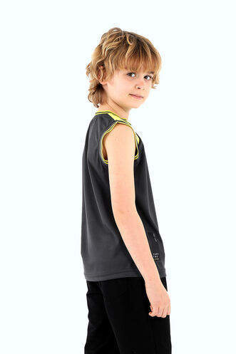 Slazenger DAVE Boys Sleeveless T-Shirt Dark Grey - Thumbnail