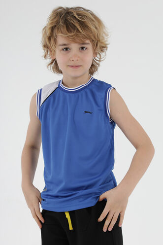 Slazenger DAVE Boys' Sleeveless T-Shirt Saks Blue - Thumbnail