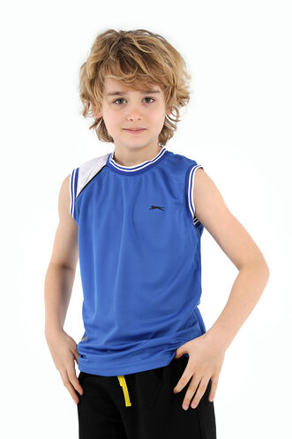 Slazenger DAVE Boys' Sleeveless T-Shirt Saks Blue - Thumbnail