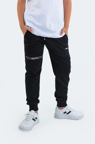 Slazenger DESTA Unisex Çocuk Eşofman Altı Siyah - Thumbnail