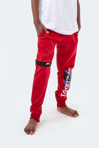 Slazenger DEVAN Kids' Tracksuit Bottoms Red - Thumbnail