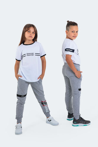 Slazenger DEVAN Unisex Çocuk Eşofman Altı Gri - Thumbnail