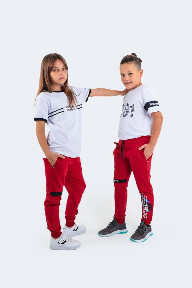 Slazenger DEVAN Unisex Çocuk Eşofman Altı Kırmızı