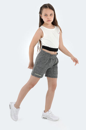 Slazenger DEVARAJ Girl Child Shorts Dark Grey - Thumbnail