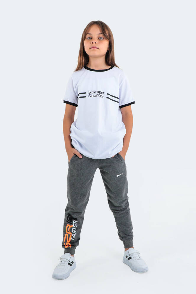 Slazenger DEVARAJ Unisex Çocuk Eşofman Altı Koyu Gri