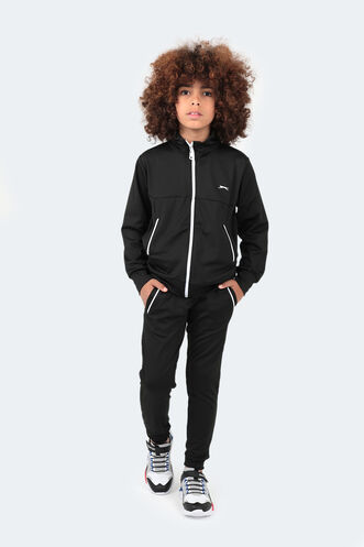 Slazenger DIFFER Unisex Children's Tracksuit Black - Thumbnail