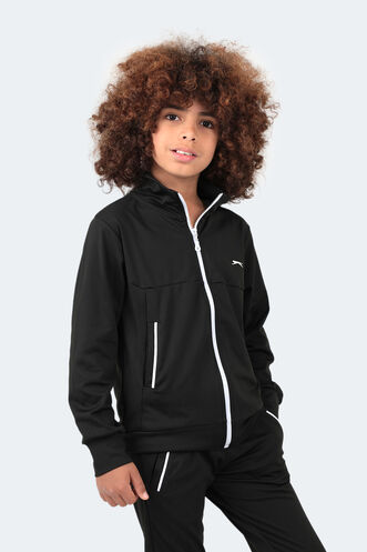 Slazenger DIFFER Unisex Children's Tracksuit Black - Thumbnail