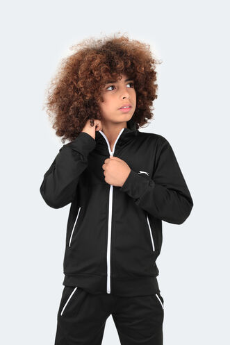 Slazenger DIFFER Unisex Children's Tracksuit Black - Thumbnail