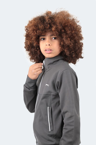 Slazenger DIFFER Unisex Children's Tracksuit Dark Grey - Thumbnail