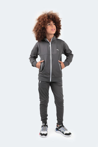 Slazenger DIFFER Unisex Children's Tracksuit Dark Grey - Thumbnail