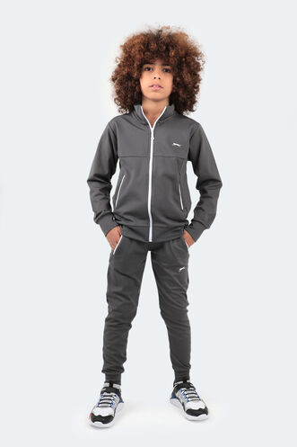 Slazenger DIFFER Unisex Children's Tracksuit Dark Grey - Thumbnail