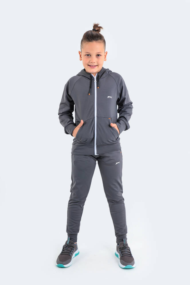 Slazenger DIKLA Unisex Children's Tracksuit Dark Grey