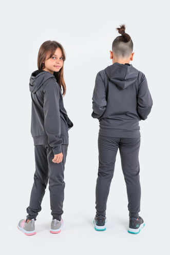 Slazenger DIKLA Unisex Children's Tracksuit Dark Grey - Thumbnail