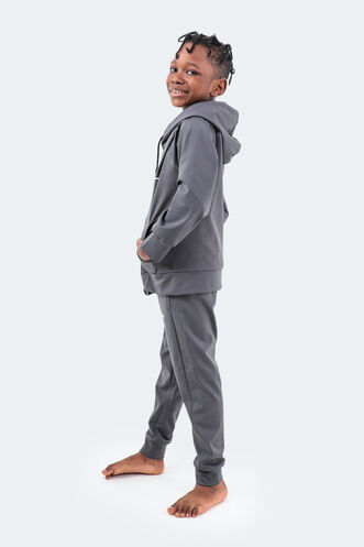 Slazenger DIKLA Unisex Children's Tracksuit Dark Grey - Thumbnail