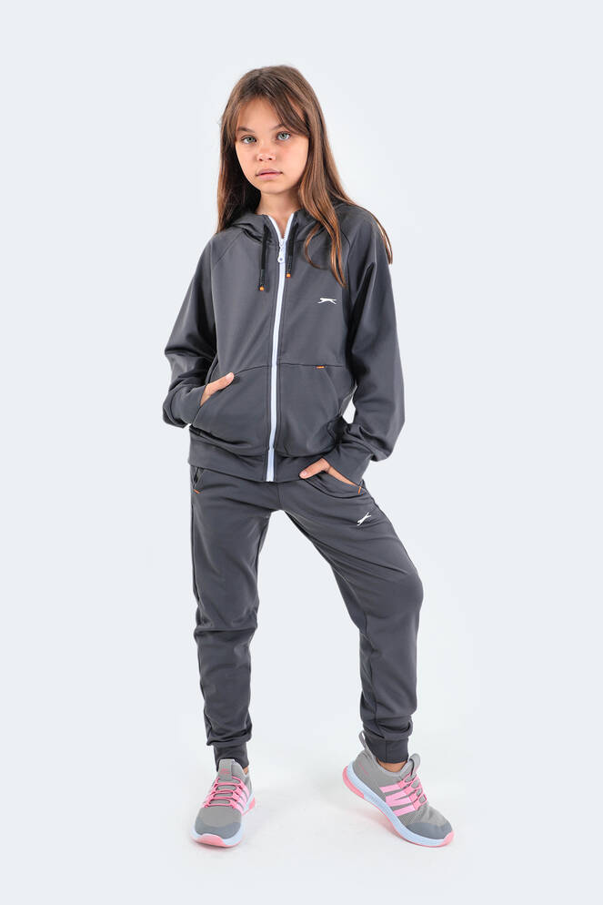 Slazenger DIKLA Unisex Children's Tracksuit Dark Grey