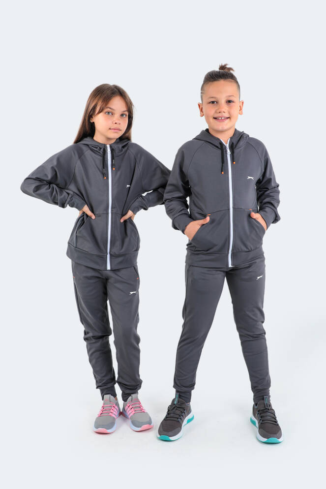 Slazenger DIKLA Unisex Children's Tracksuit Dark Grey