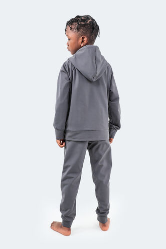 Slazenger DIKLA Unisex Children's Tracksuit Dark Grey - Thumbnail