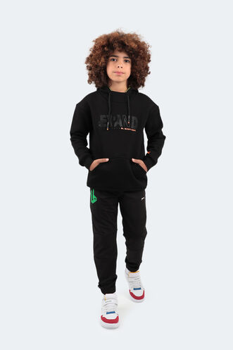 Slazenger DILAY Unisex Children's Sweatshirt Black - Thumbnail