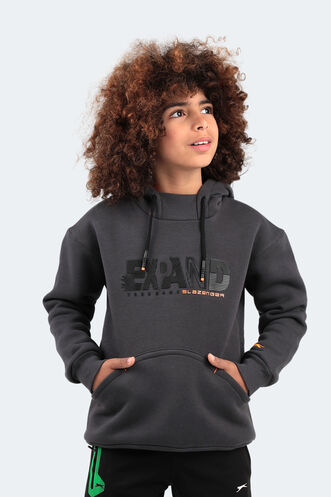 Slazenger DILAY Unisex Çocuk Sweatshirt Koyu Gri - Thumbnail