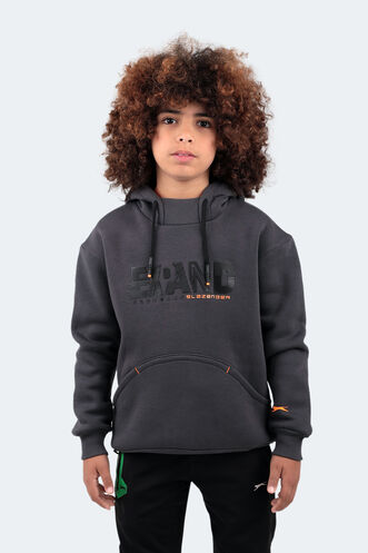 Slazenger DILAY Unisex Çocuk Sweatshirt Koyu Gri - Thumbnail