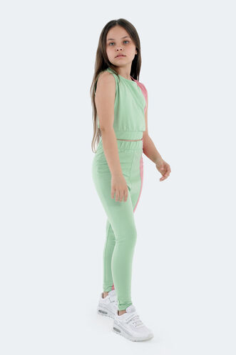 Slazenger DIMAS Girls' Leggings Set Green - Thumbnail