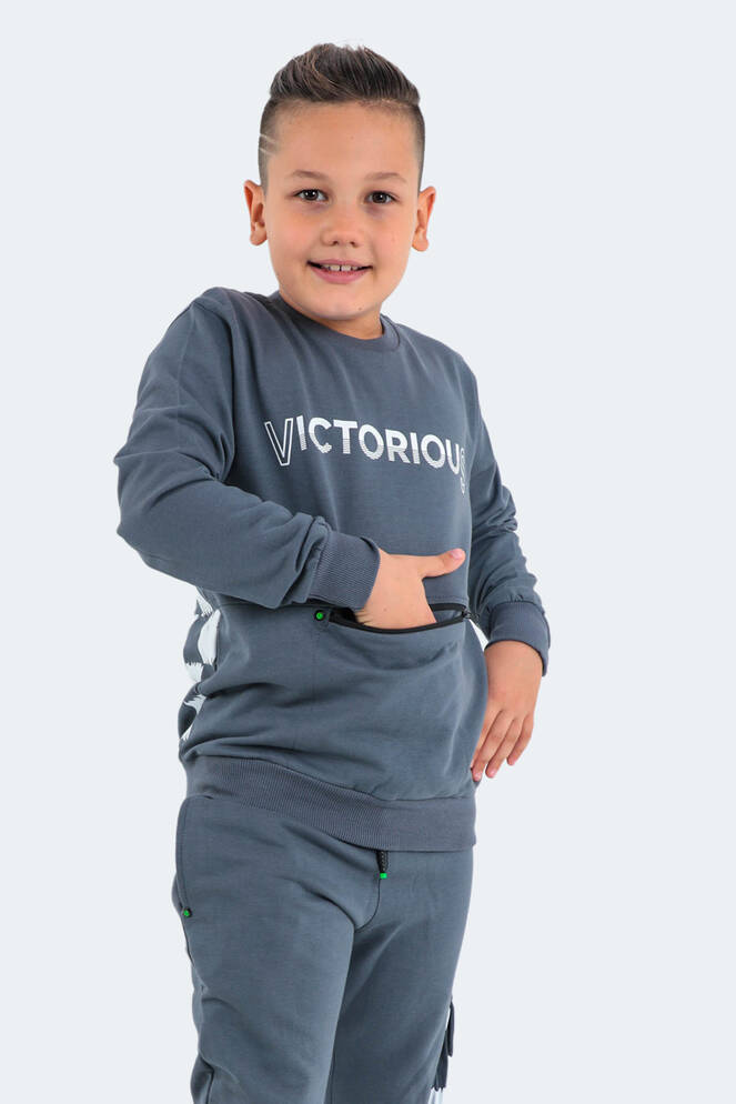 Slazenger DION Children's Tracksuit Dark Gray