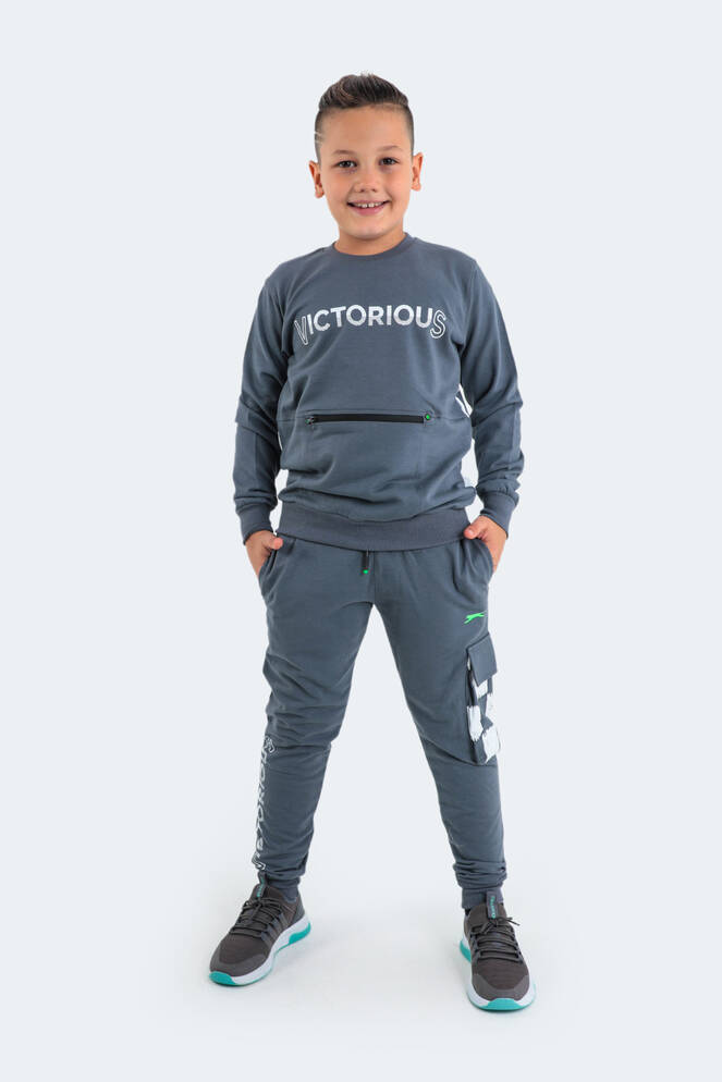 Slazenger DION Children's Tracksuit Dark Gray