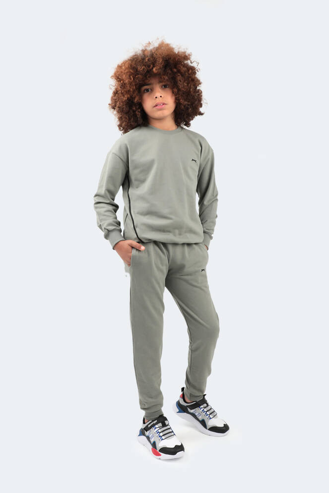 Slazenger DISEL Unisex Çocuk Eşofman Takım Haki