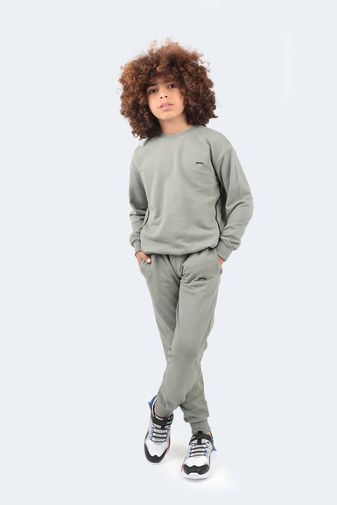 Slazenger DISEL Unisex Çocuk Eşofman Takım Haki