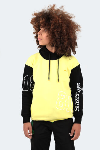 Slazenger DJURO Unisex Çocuk Sweatshirt Sarı - Thumbnail