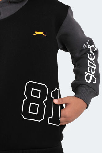 Slazenger DJURO Unisex Çocuk Sweatshirt Siyah - Thumbnail