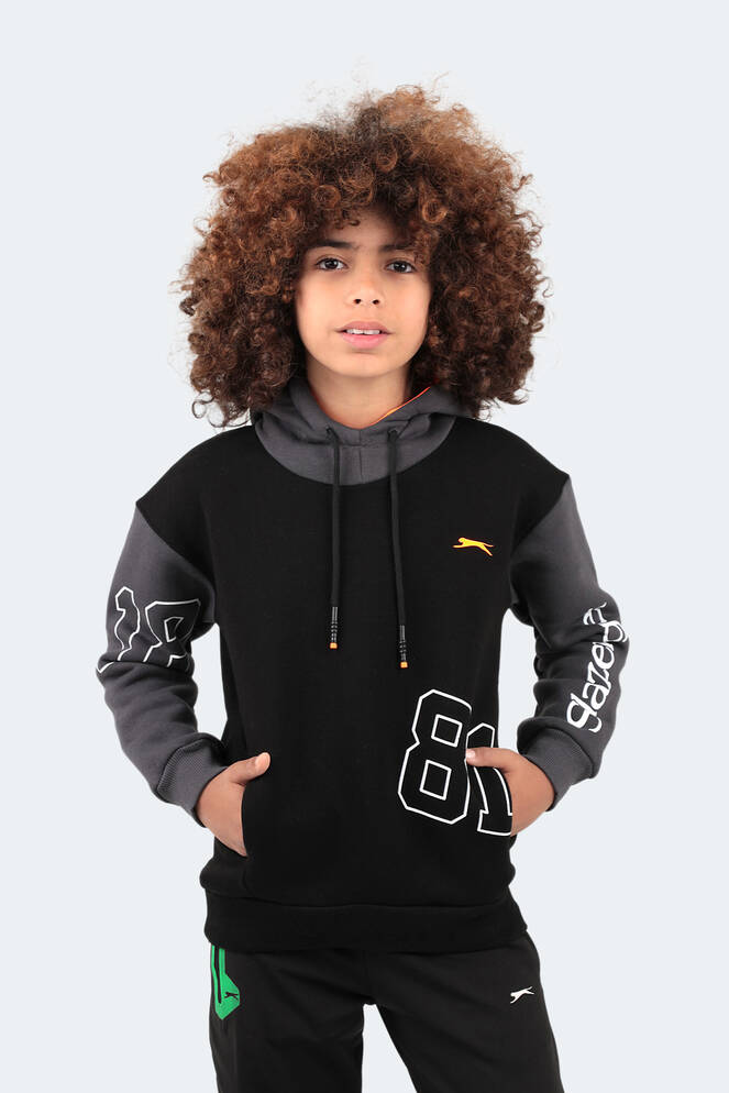 Slazenger DJURO Unisex Çocuk Sweatshirt Siyah