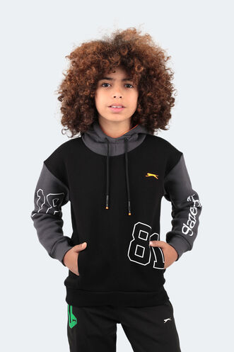 Slazenger DJURO Unisex Çocuk Sweatshirt Siyah - Thumbnail