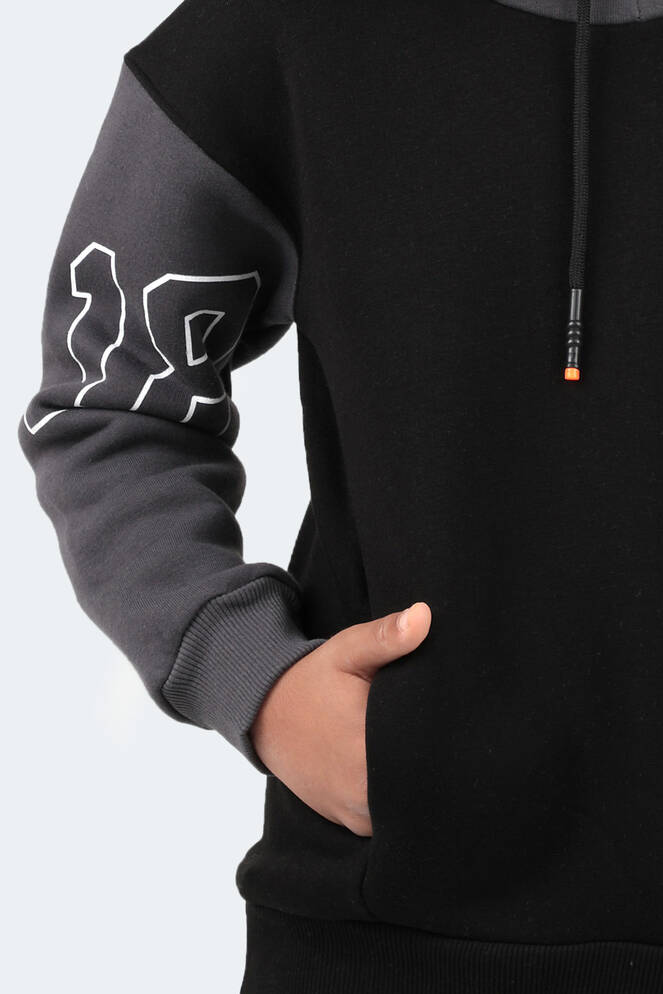 Slazenger DJURO Unisex Çocuk Sweatshirt Siyah