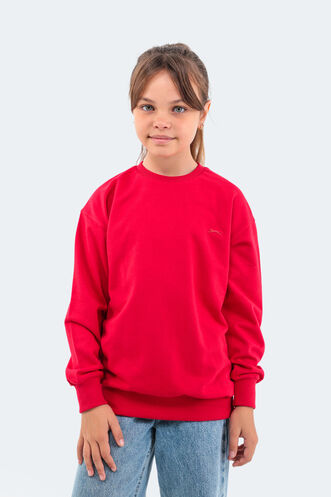 Slazenger DNA Kids Unisex Sweatshirt Red - Thumbnail