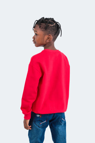 Slazenger DNA Kids Unisex Sweatshirt Red - Thumbnail