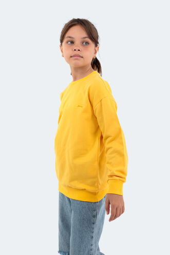 Slazenger DNA Unisex Kids Sweatshirt Yellow - Thumbnail