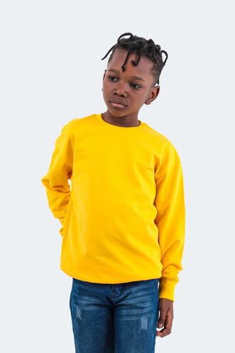 Slazenger DNA Unisex Kids Sweatshirt Yellow - Thumbnail